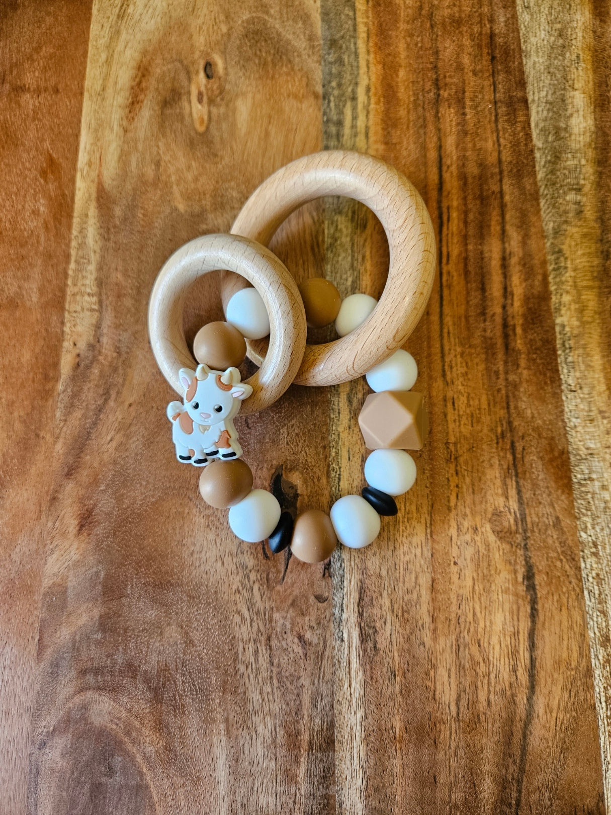 White Goat Silicone Teether