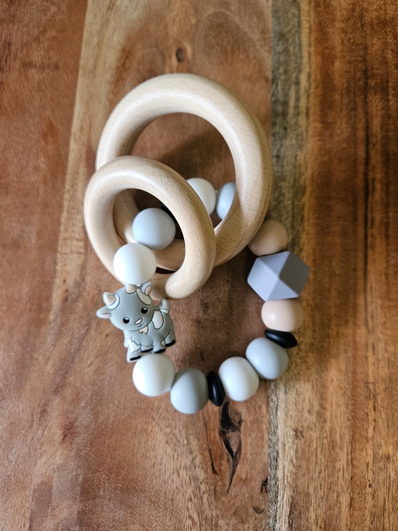 Grey Goat Silicone Teether