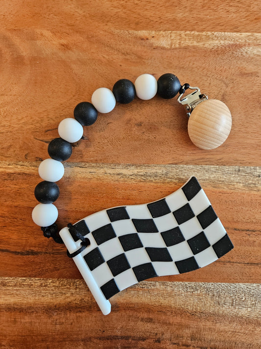 Race Flag Silicone Teether