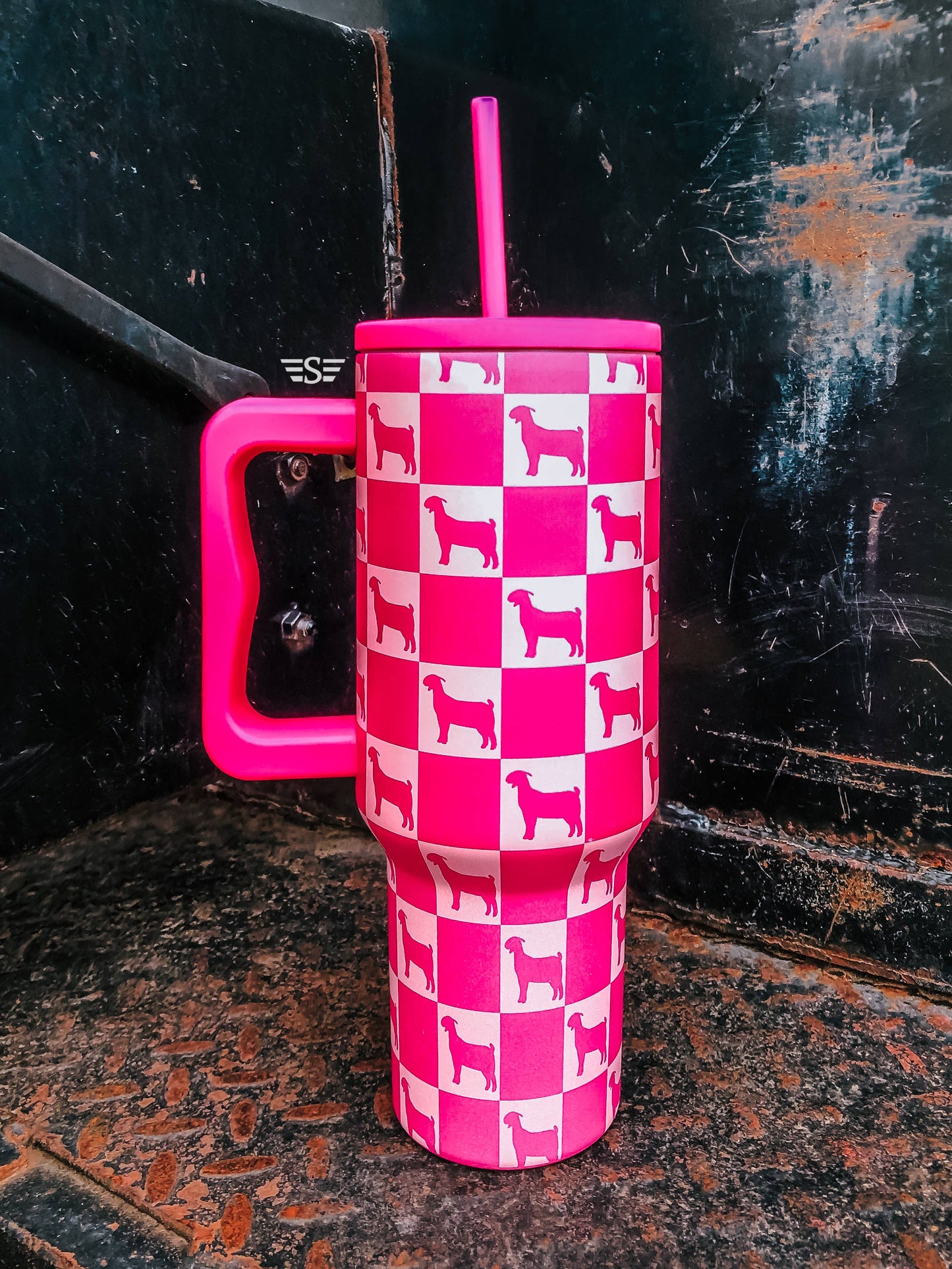 Checkered Show Animal 40oz Tumbler