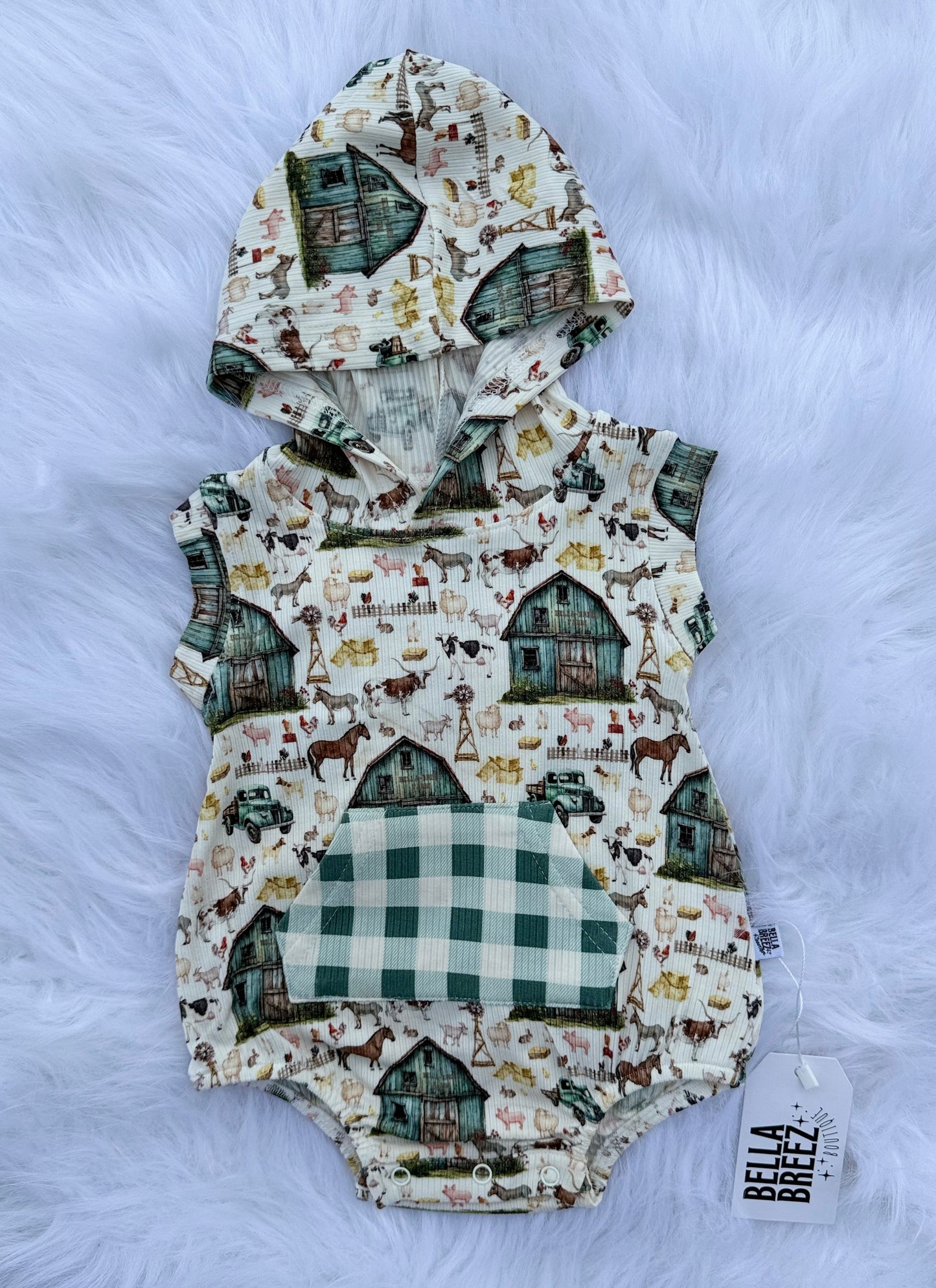 Farm Hooded Romper