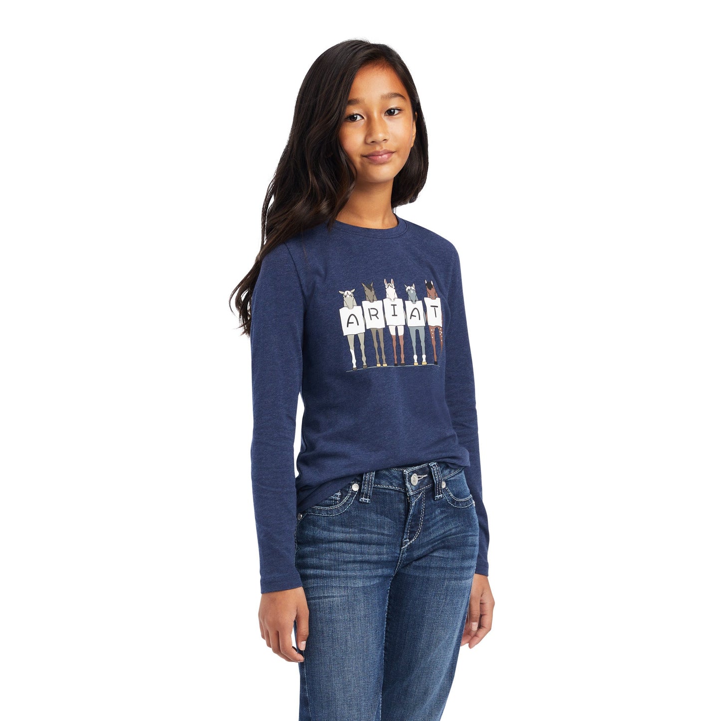 Fan Club LS Tee- Navy Heather