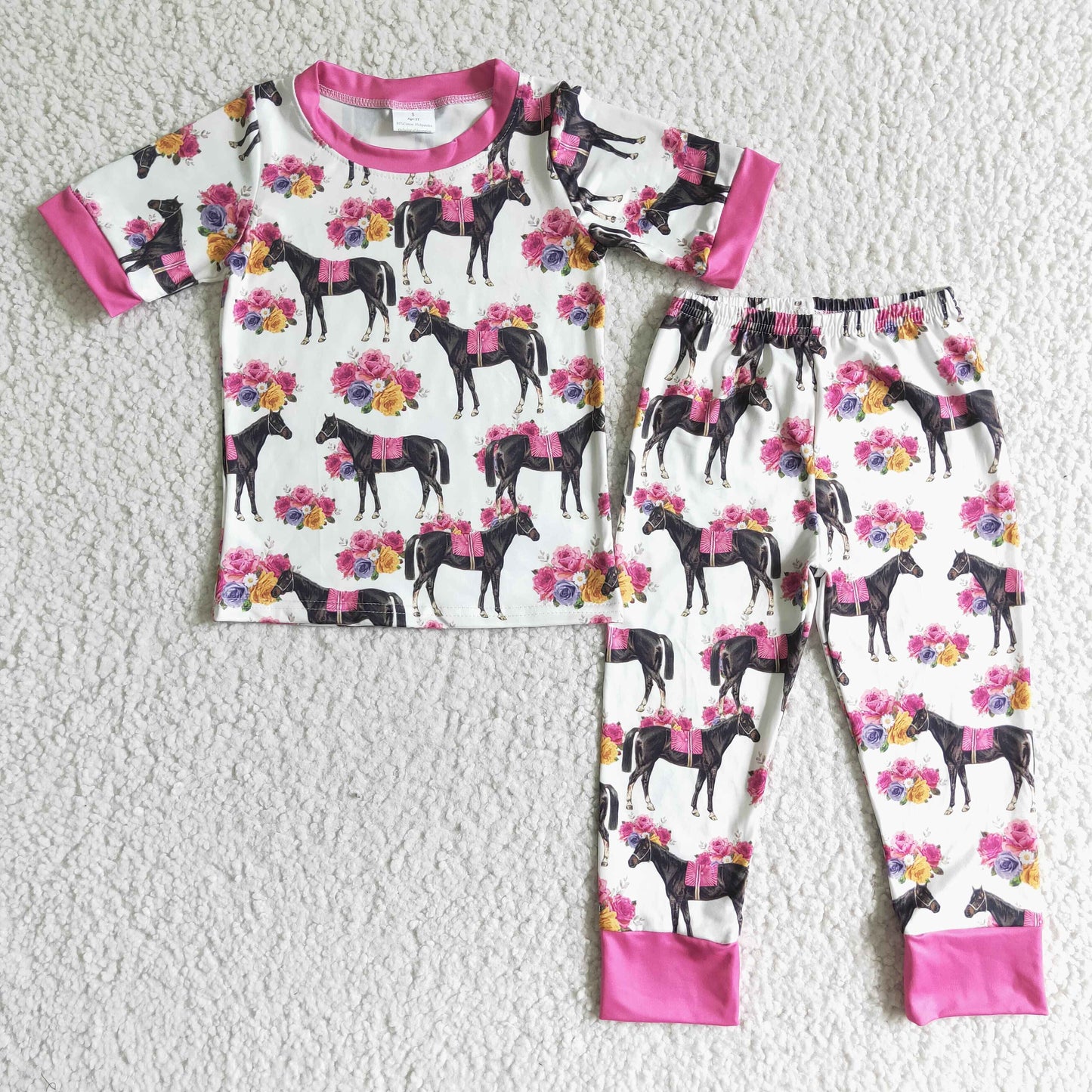Floral Horse Pj Set