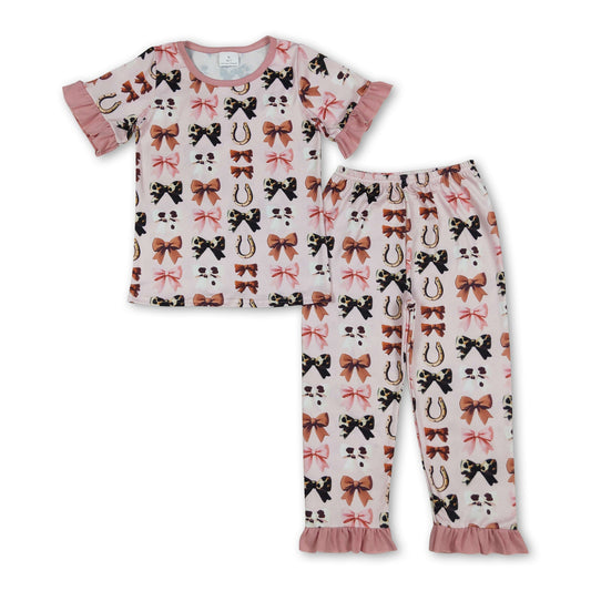 Cow Ruffle Lounge Set