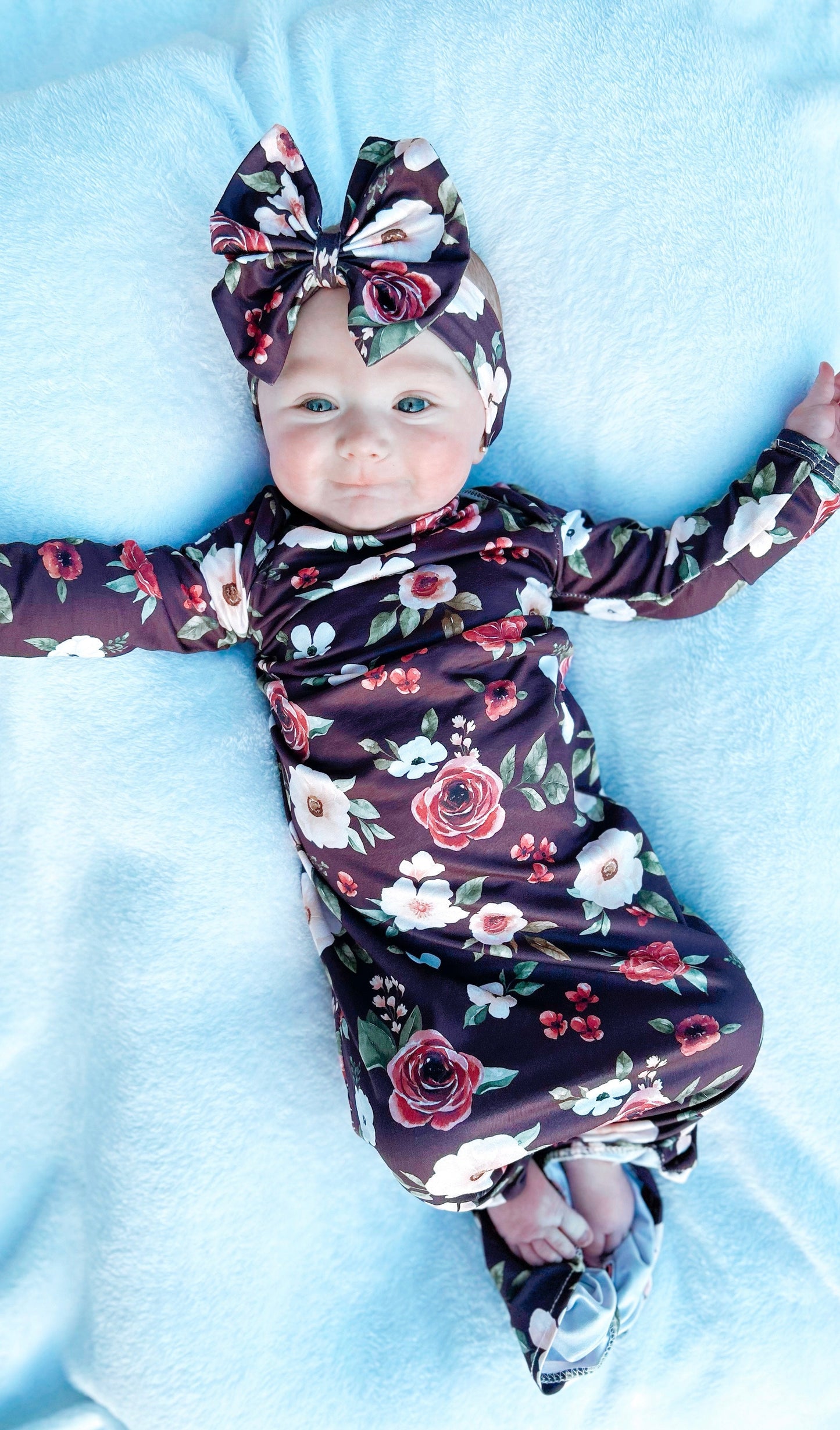 Maddison Knotted Gown and Headband Set