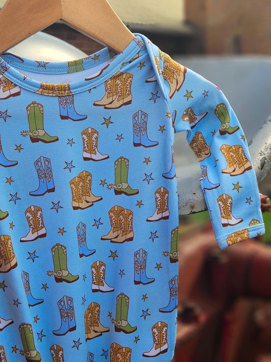 Cowboy Boots & Stars Knotted Gown