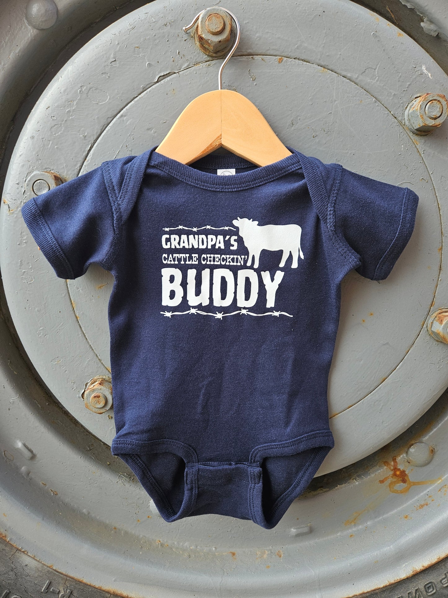 Grandpa's Cattle Chuckn Buddy Onesie