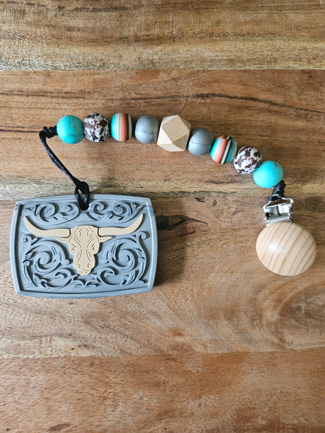 Silicone Teethers with Pacifier Clips