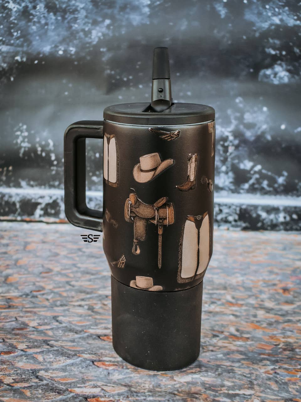 Western Flip Top Tumbler 40oz