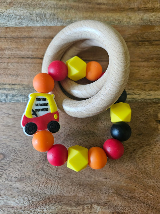 "They See Me Rollin" Coupe Car Silicone Teether