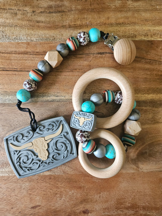 (Copy) Rodeo Belt Buckle Silicone Teether