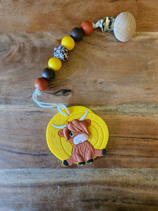 Highland Cow Silicone Teether