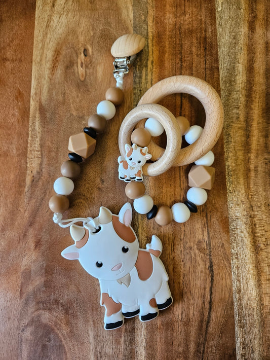 White Goat Silicone Teether