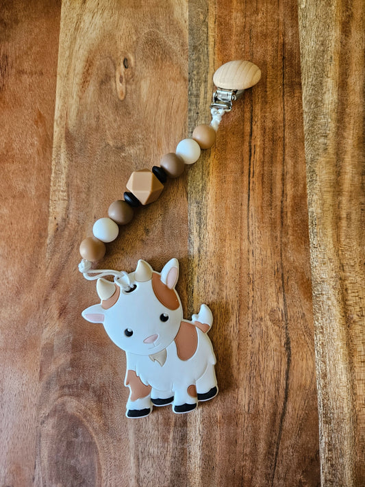 White Goat Silicone Teether