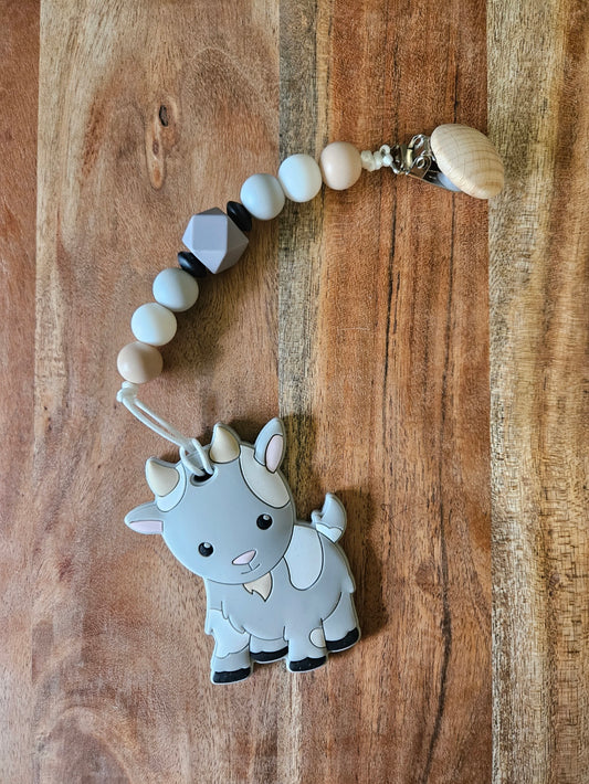 Grey Goat Silicone Teether