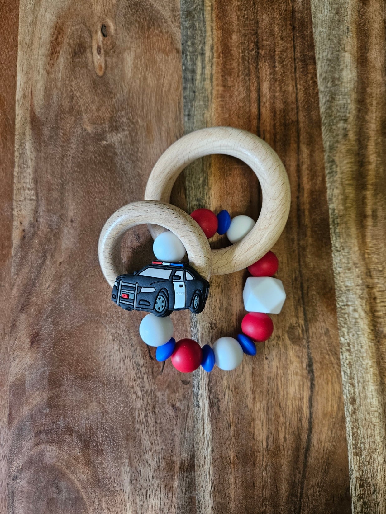 Police Car Silicone Teether