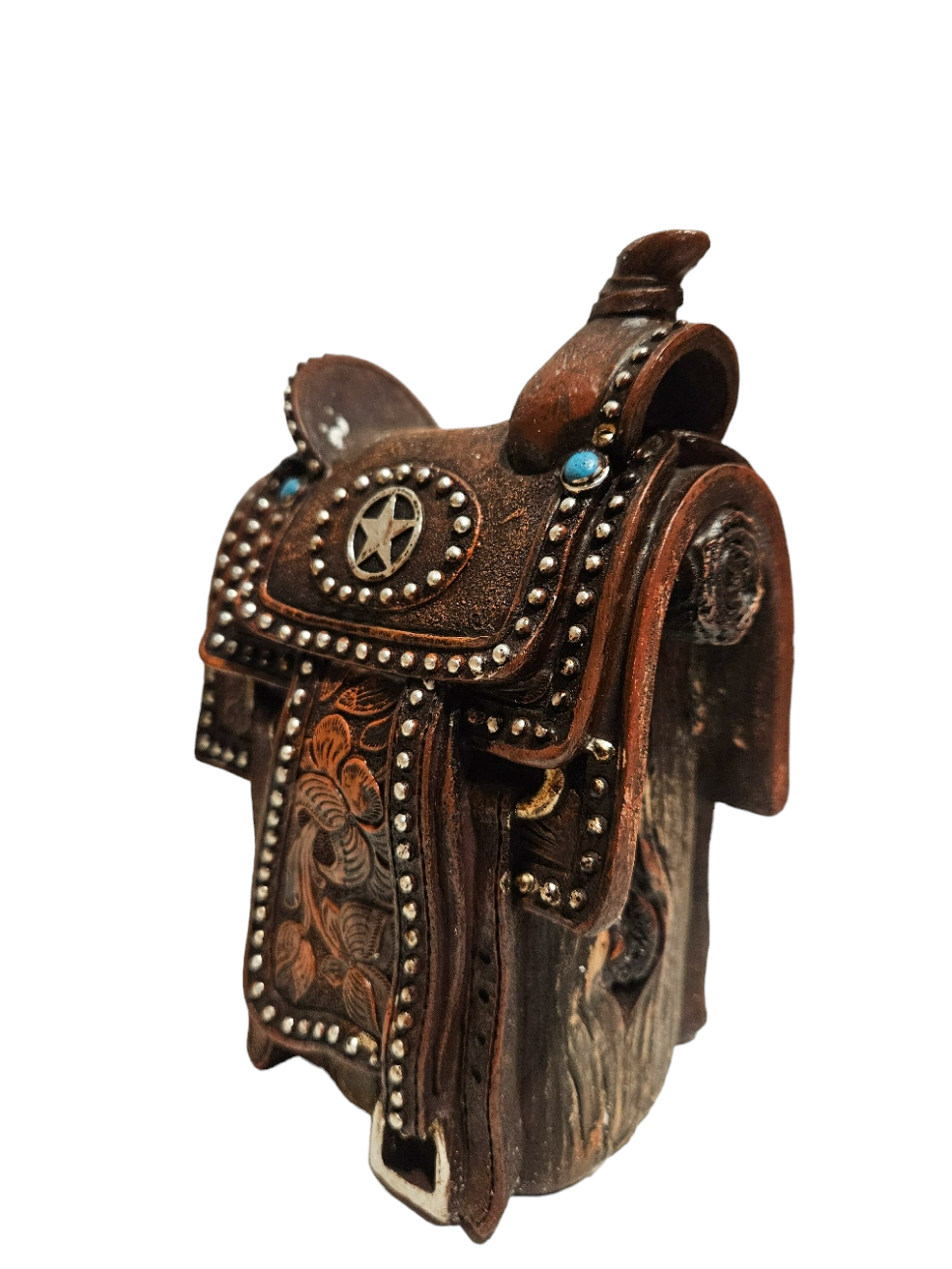 Western Horse Saddle Coin Bank