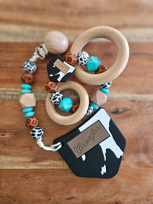 Wranglers Pocket Silicone Teether (Teal)