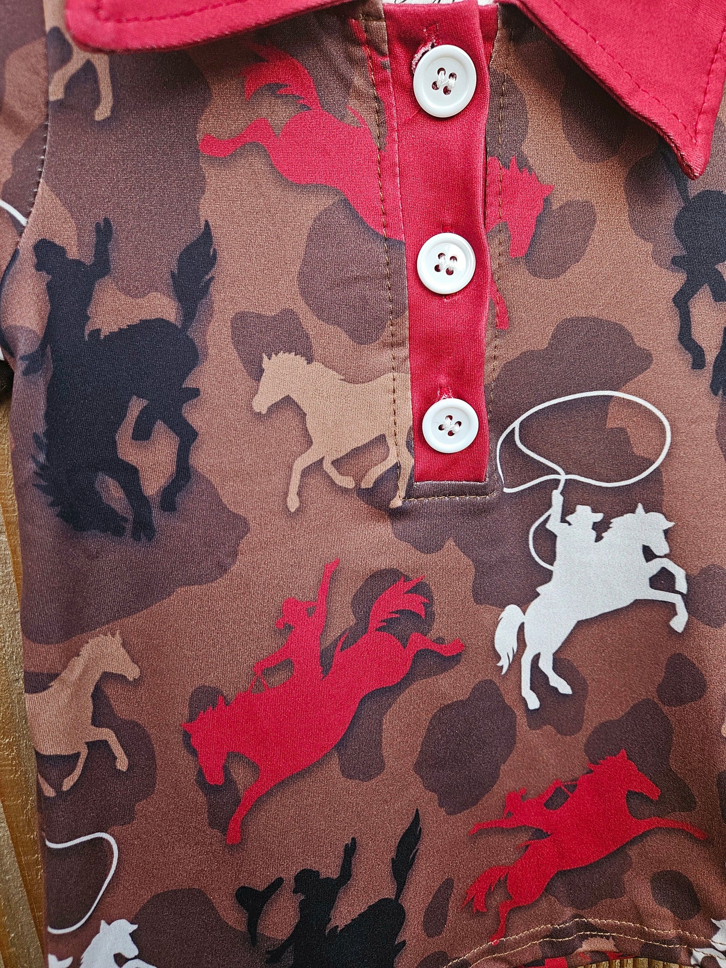 Buckin Bronco Collared Shirt