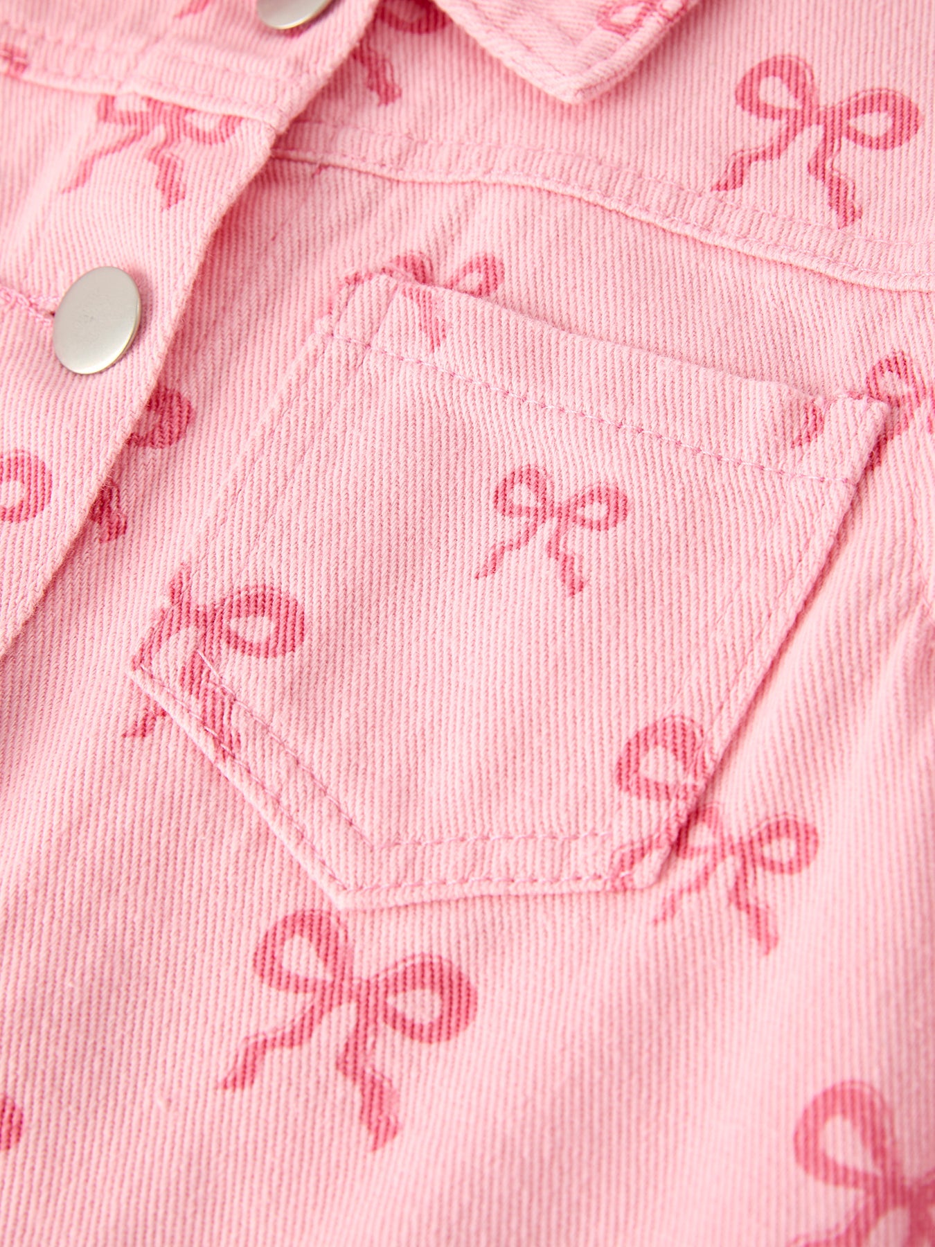 Pink Bows Denim Jacket