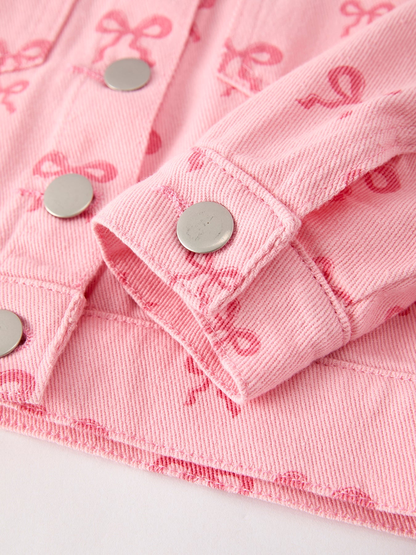 Pink Bows Denim Jacket