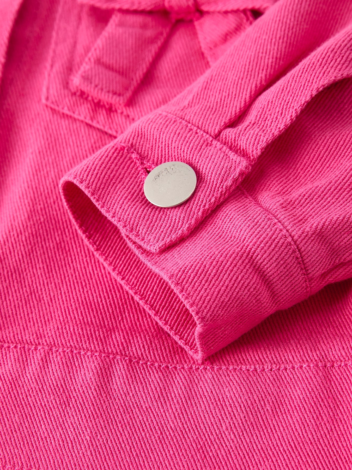 Hot Pink Fall Girls Denim Top
