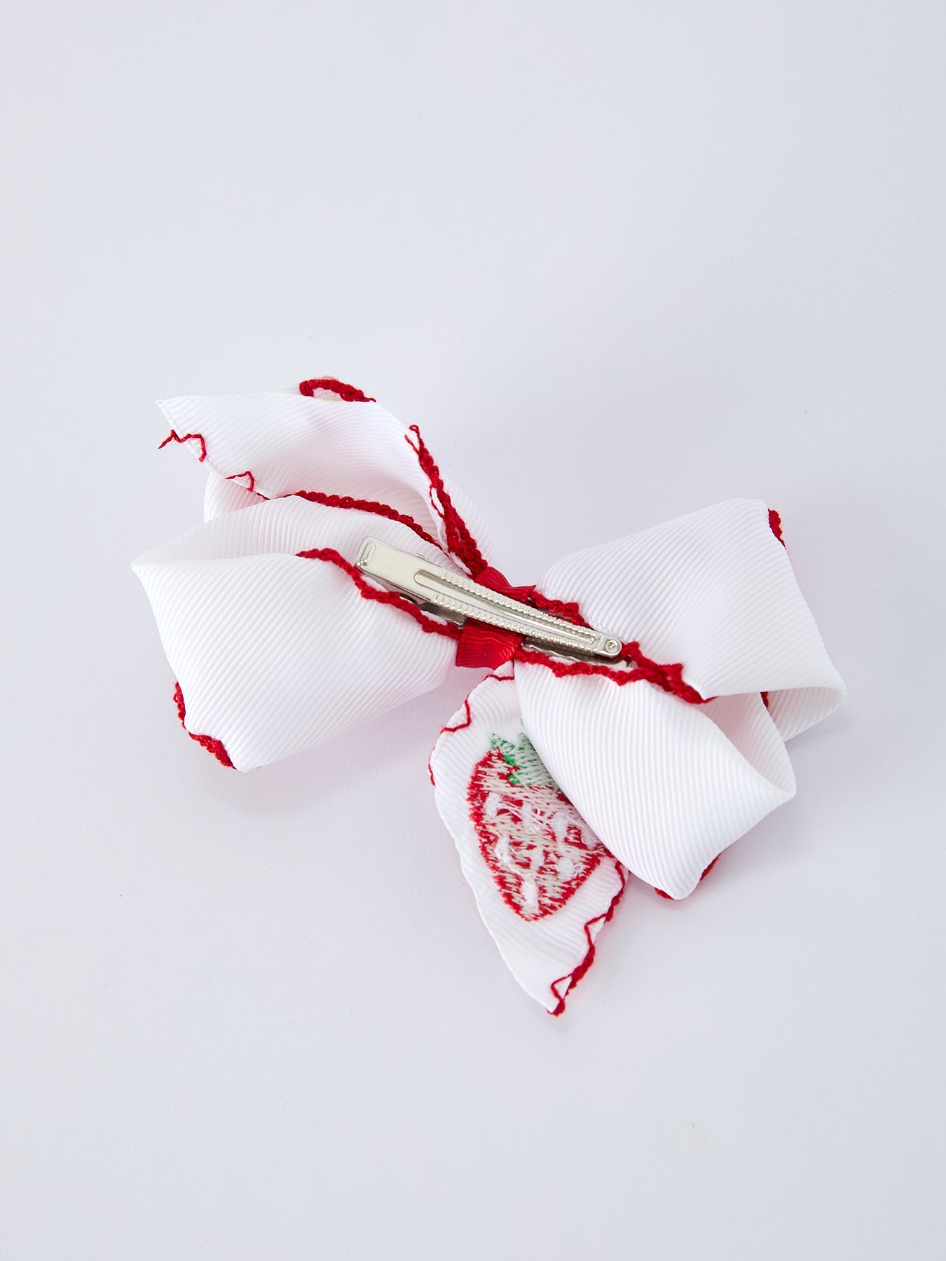 Strawberry Embroidered Girls Hairpin