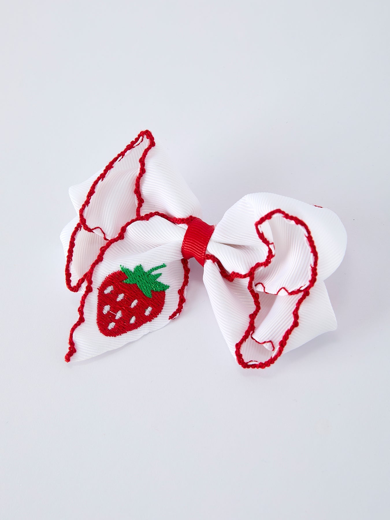 Strawberry Embroidered Girls Hairpin