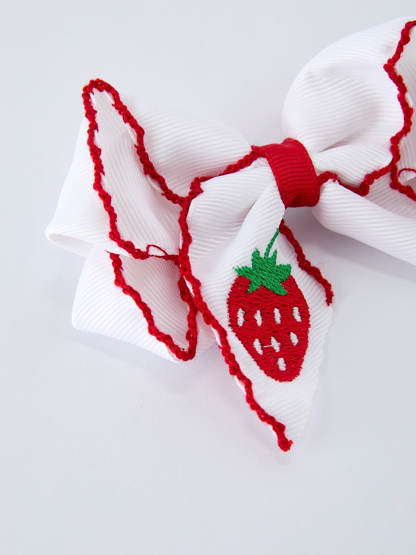 Strawberry Embroidered Girls Hairpin