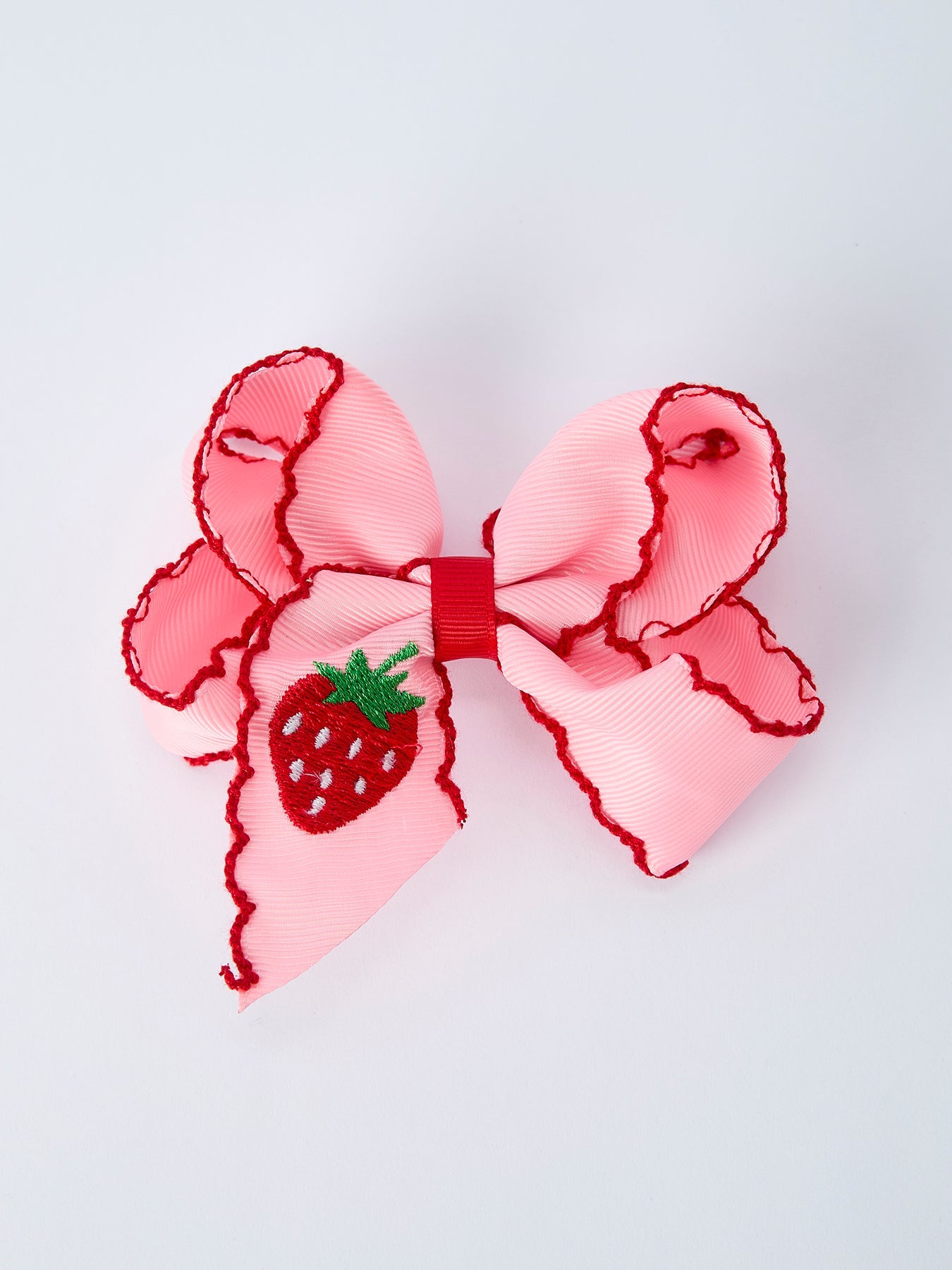 Strawberry Embroidered Girls Hairpin