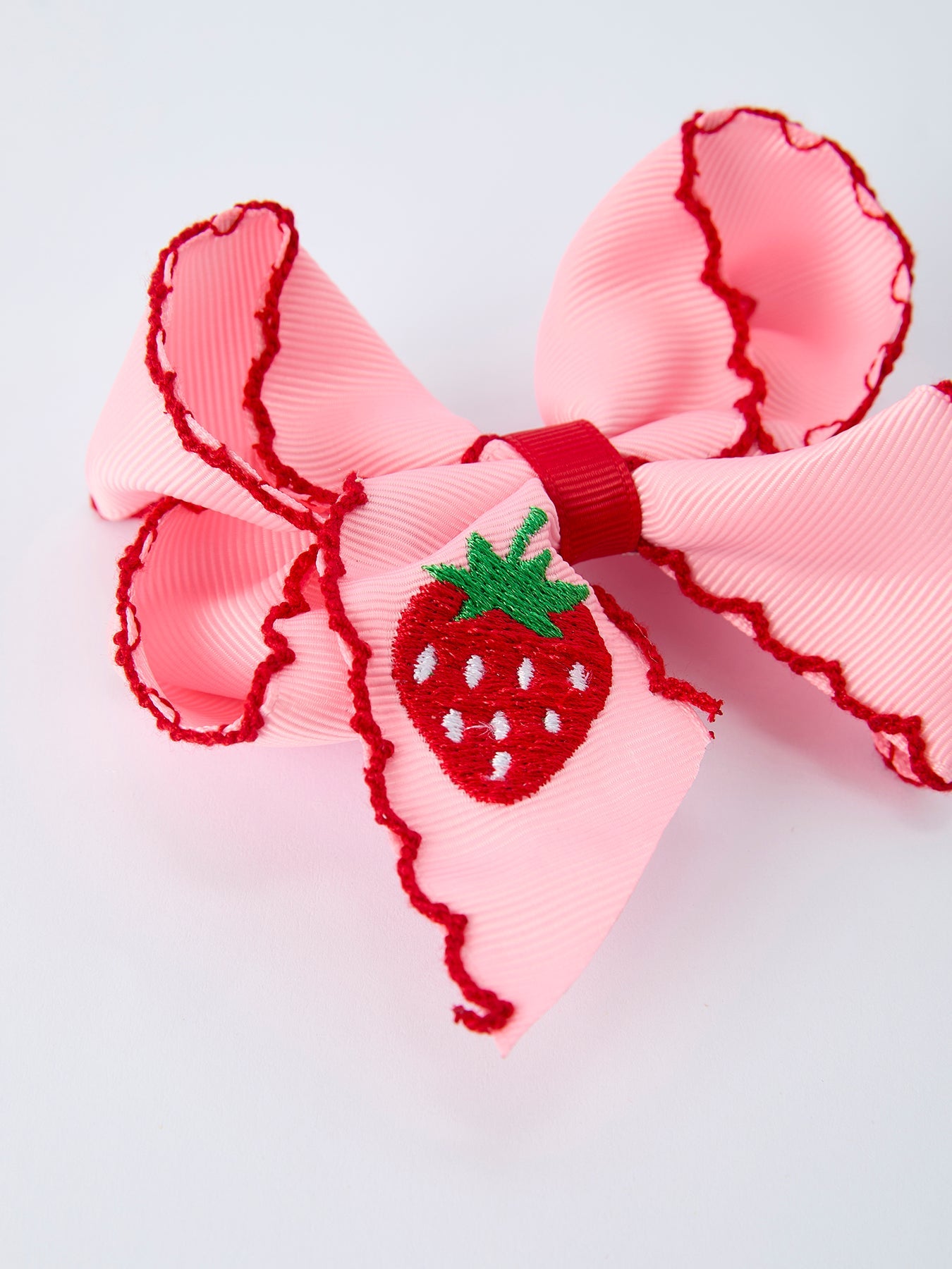 Strawberry Embroidered Girls Hairpin