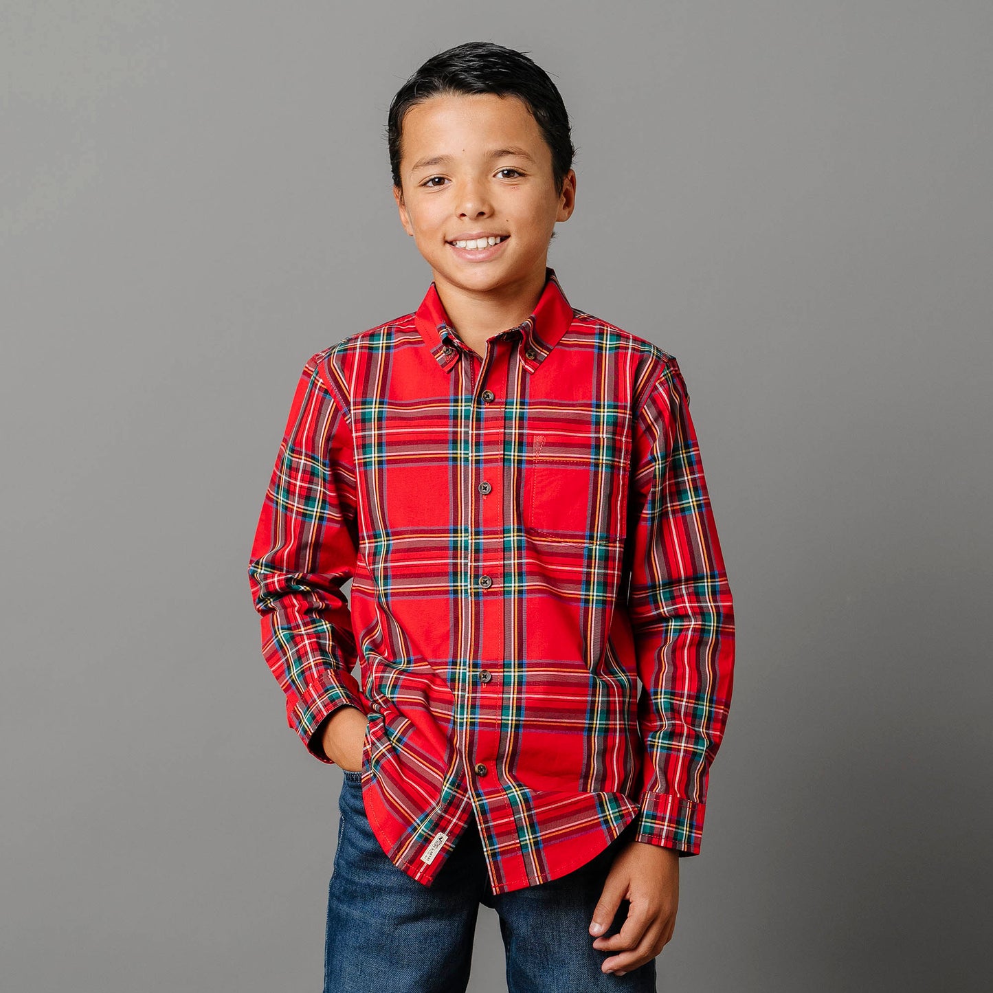 Stretch Poplin Button Down Shirt - Baby