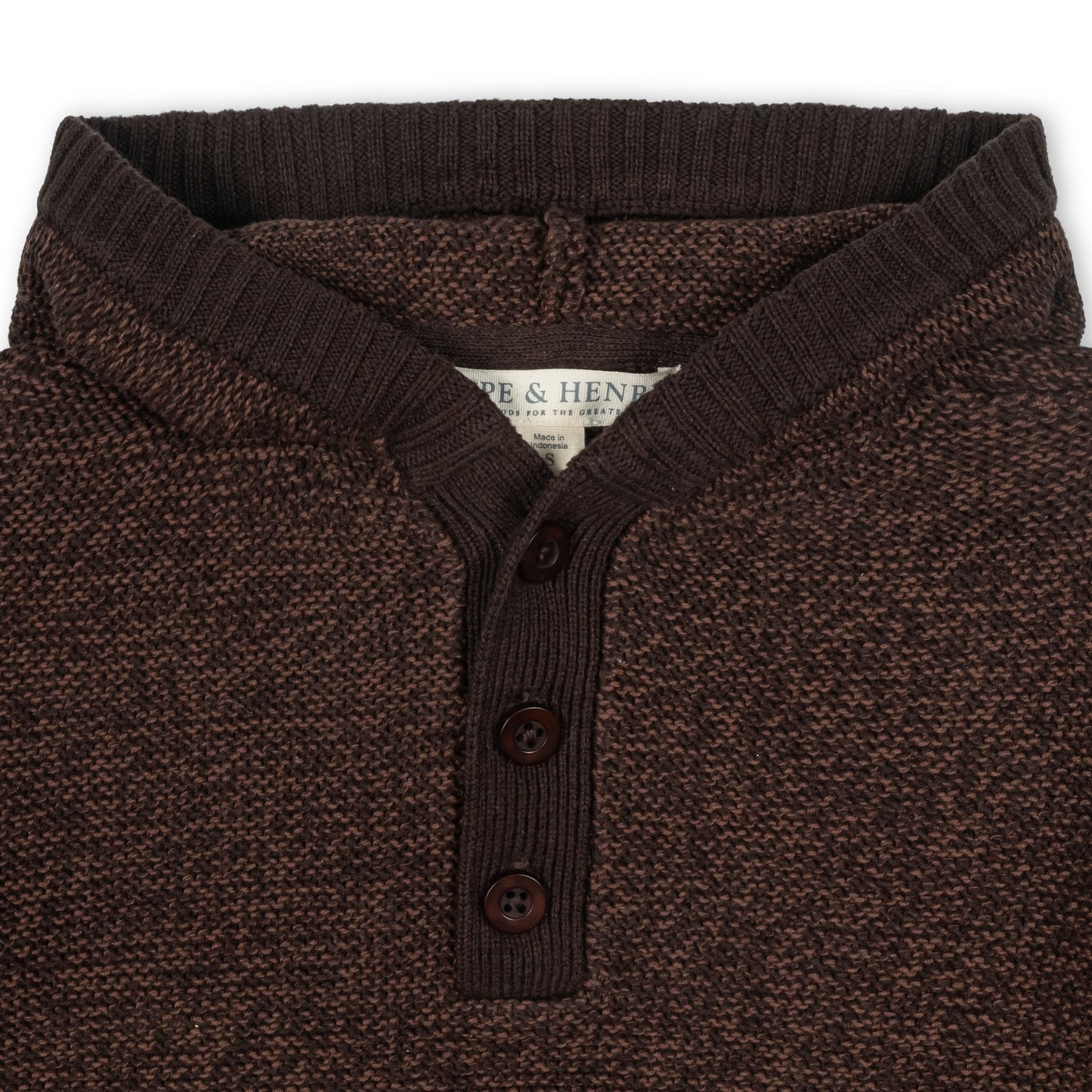 Organic Hooded Henley Sweater