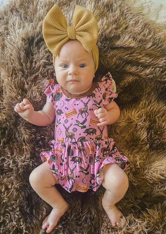 Pink Hunting Club Bamboo Skirted Romper (FINAL SALE)