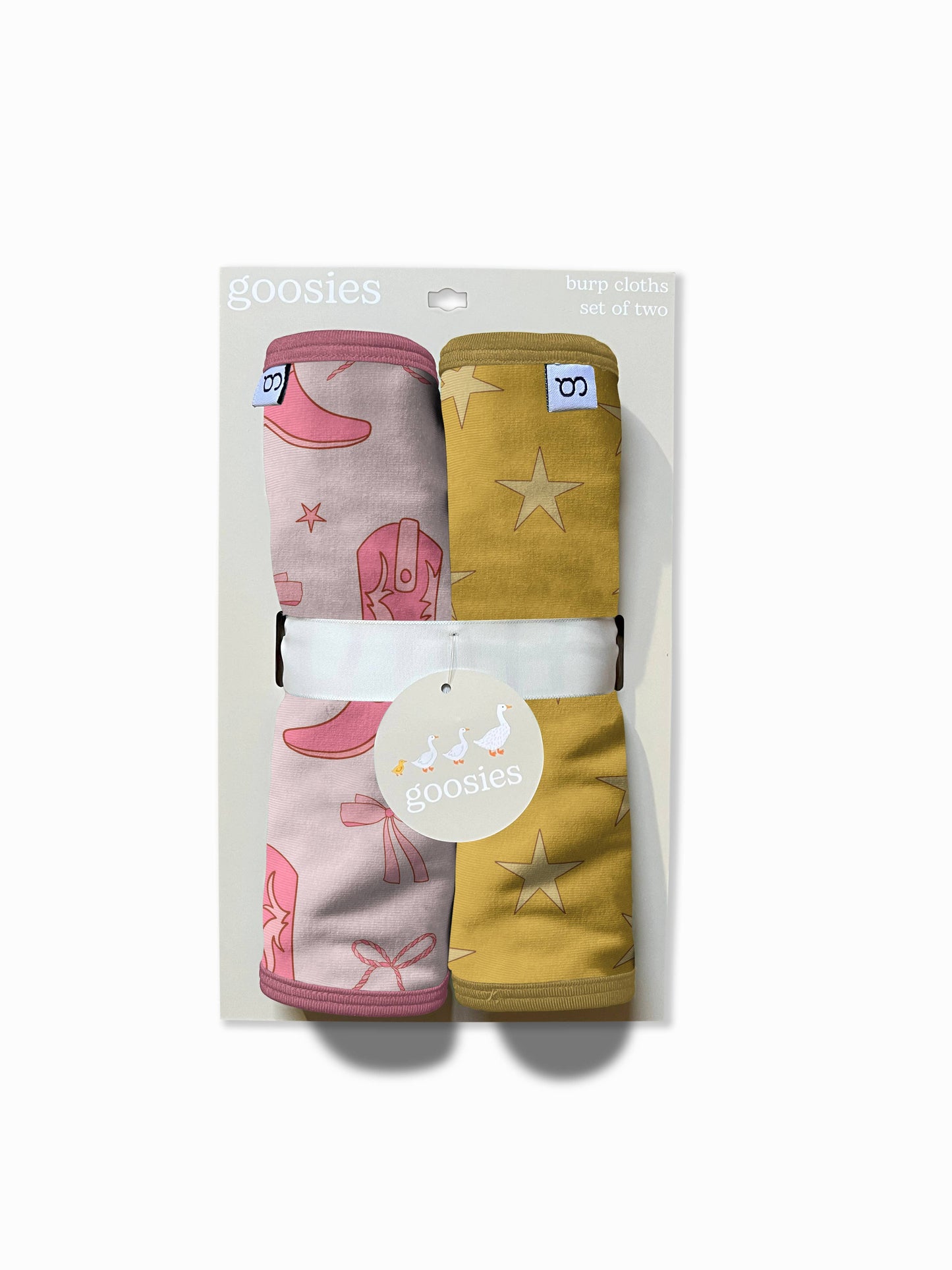 Cowgirl Boots & Bows Burp Cloth Sets