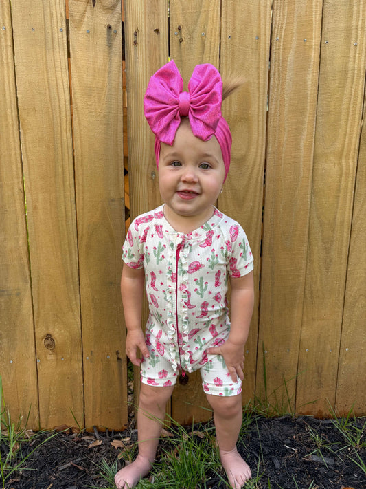 Coastal Cowgirl Ruffled Bamboo Shortie Romper