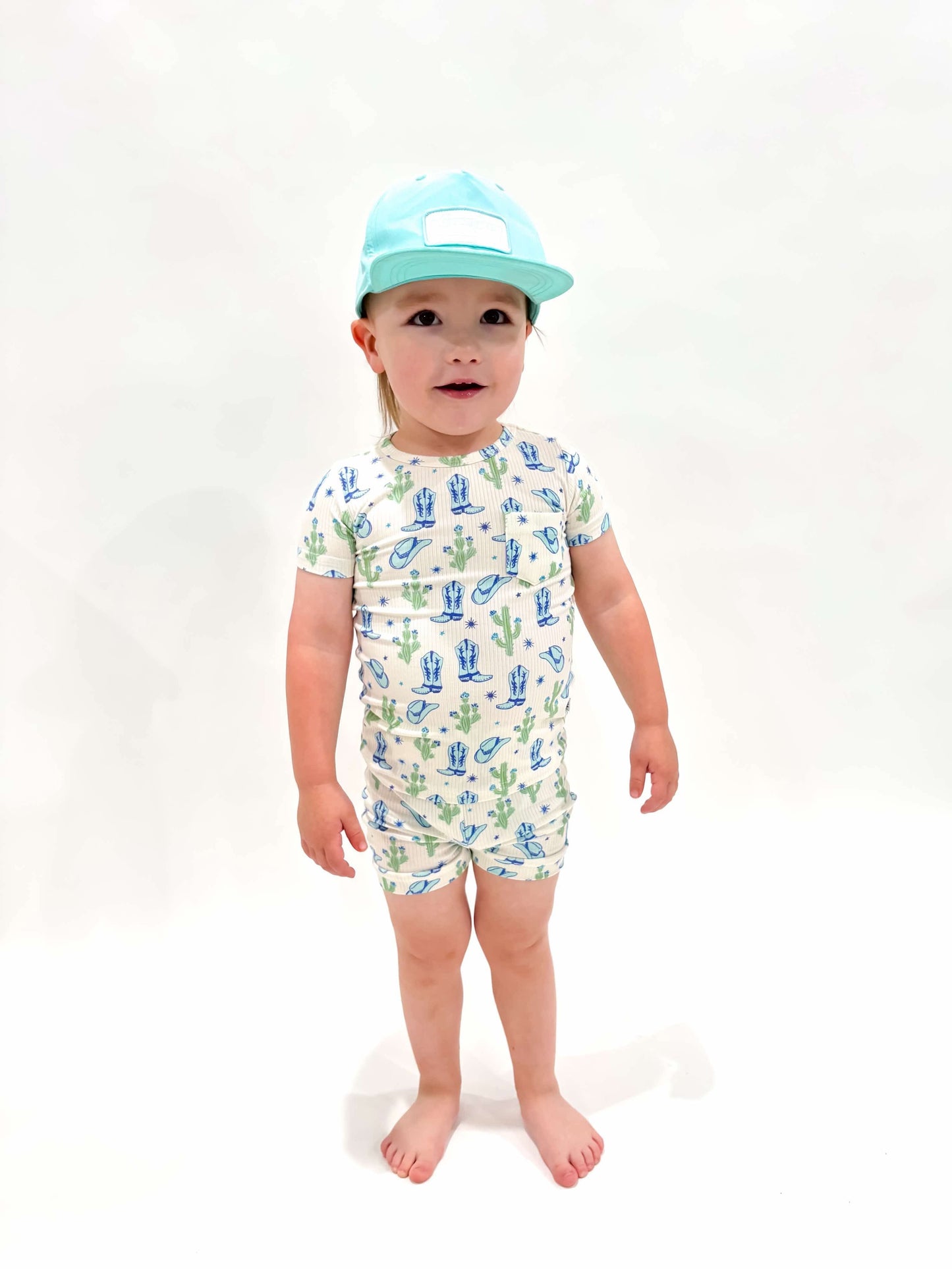 Wild West Cowboy Ribbed Bamboo Short Set