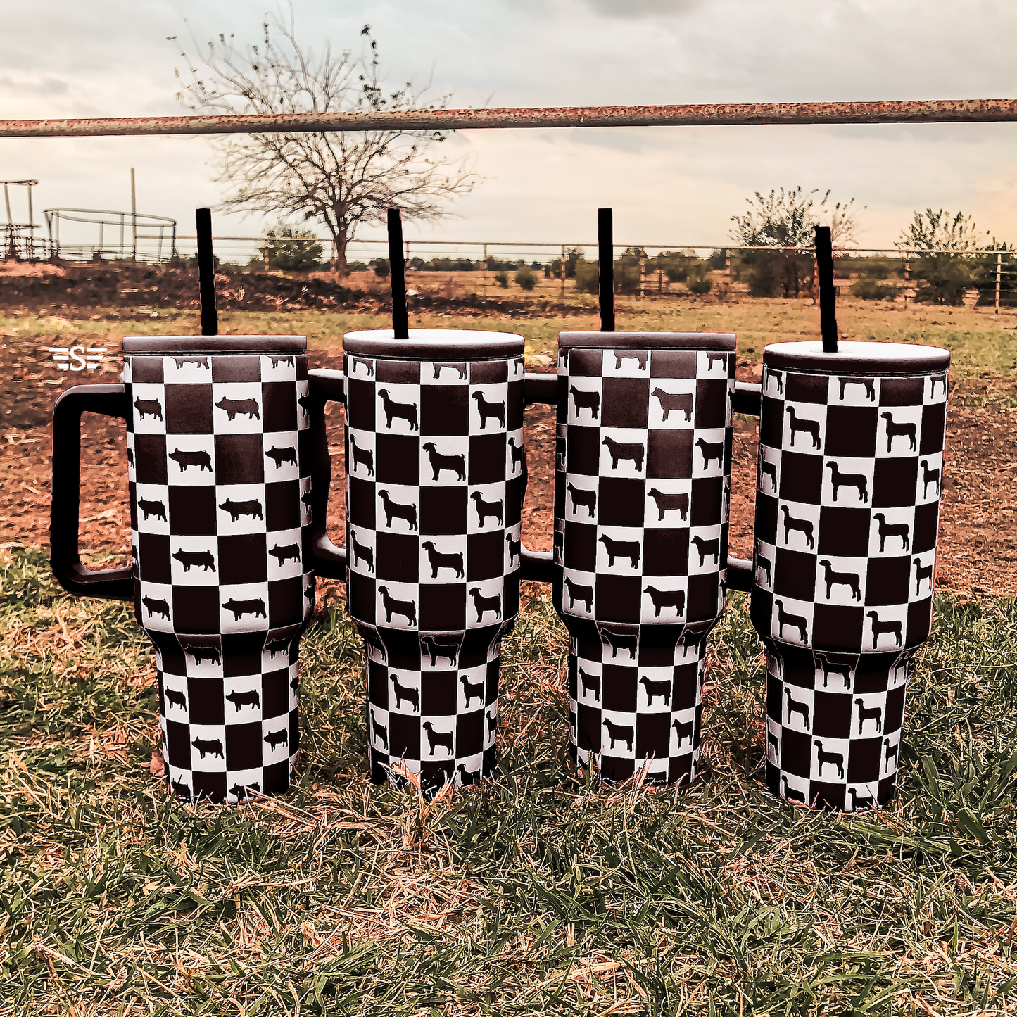 Checkered Show Animal 40oz Tumbler