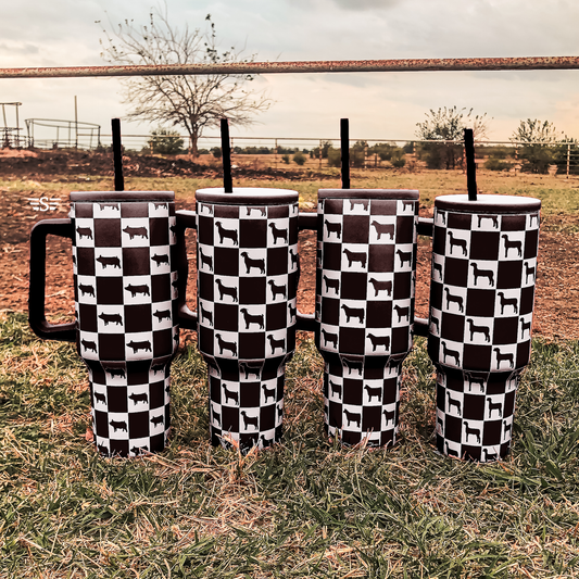 Checkered Show Animal 40oz Tumbler