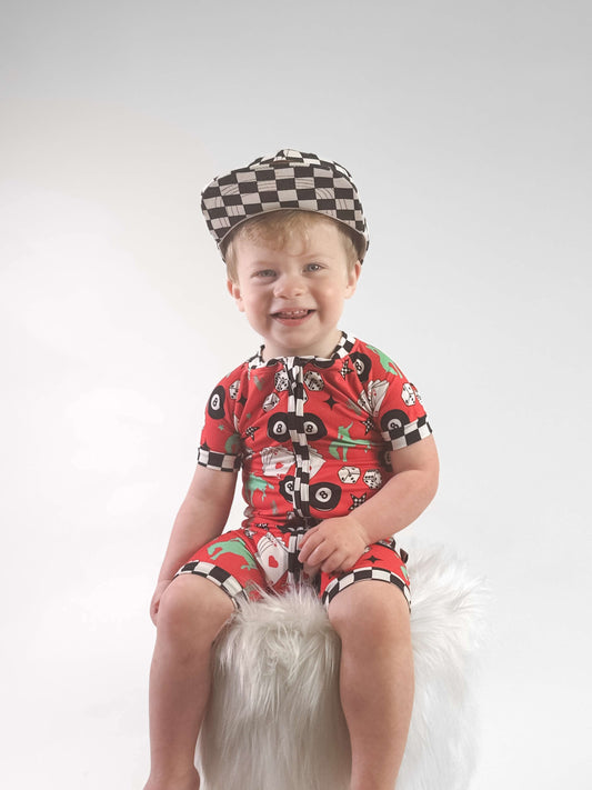 Luck Of The Draw Bamboo Shortie Romper