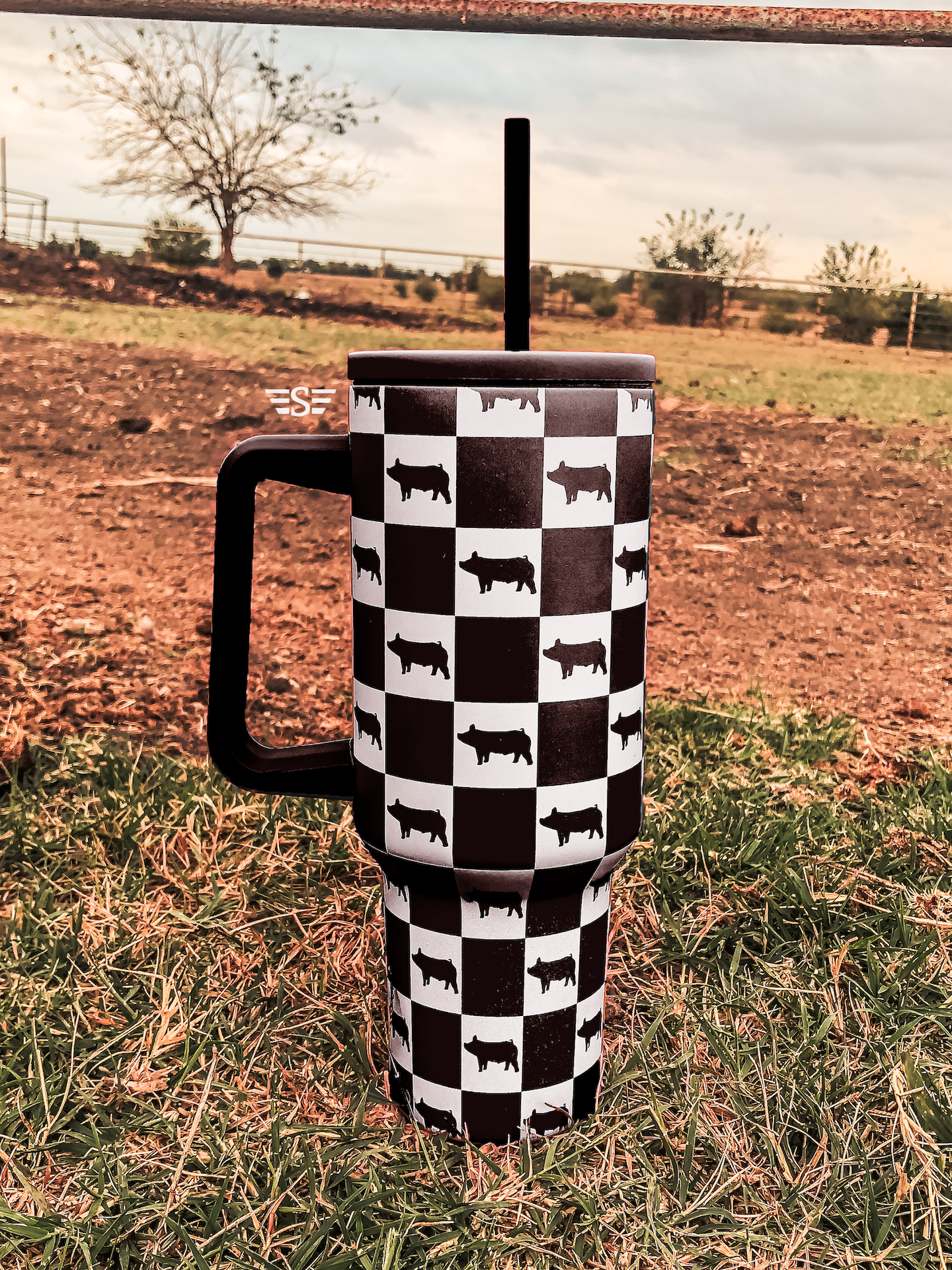 Checkered Show Animal 40oz Tumbler