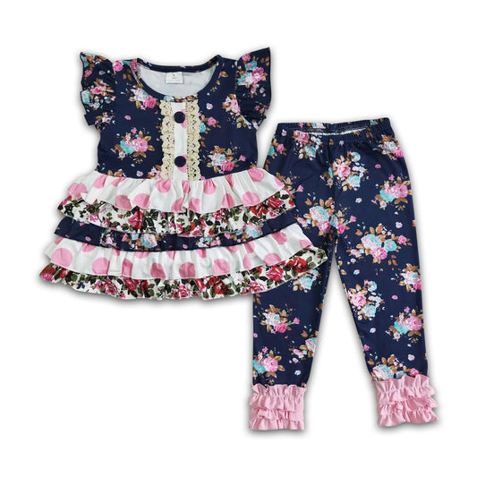 Floral Ruffles Tunic Outfit