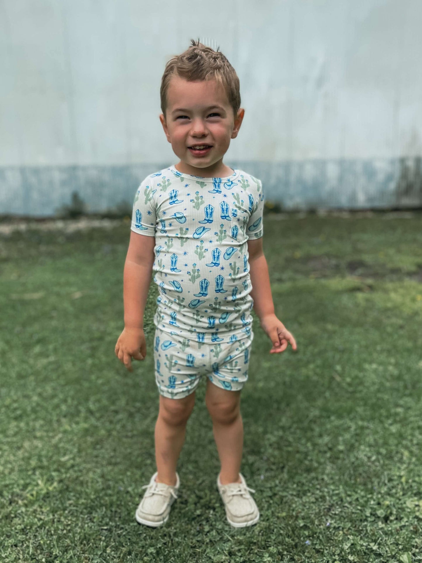 Wild West Cowboy Ribbed Bamboo Short Set