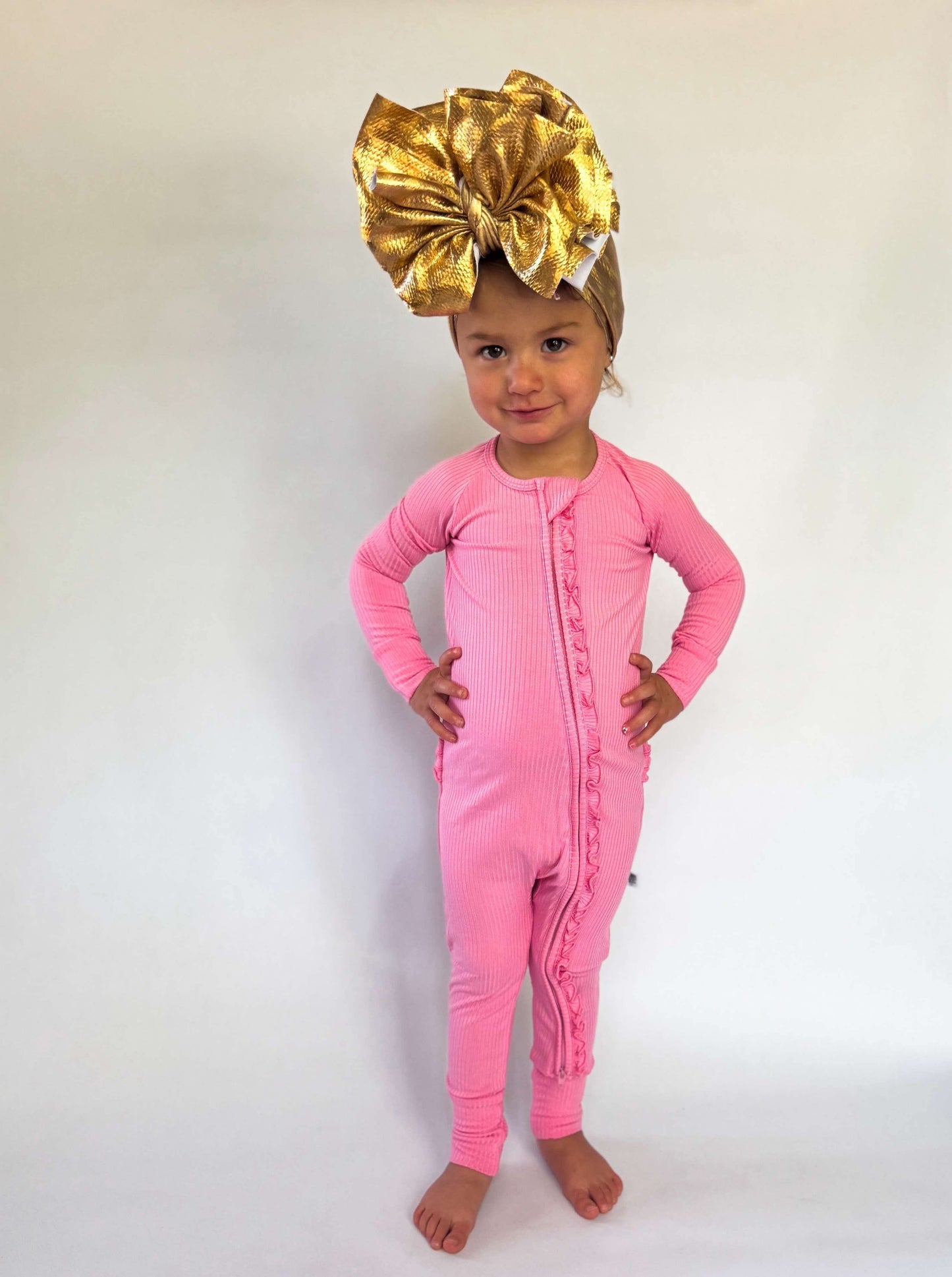 Ballerina Pink Ruffled Bamboo Sleeper