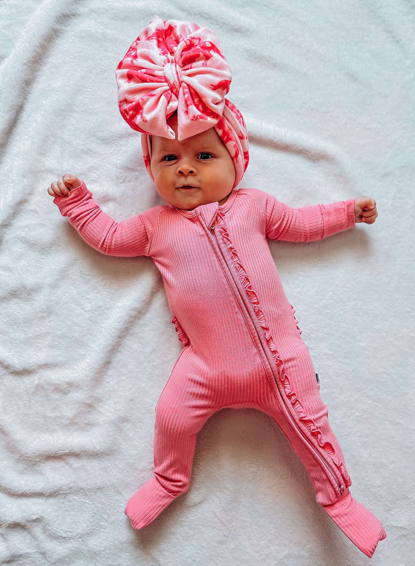 Ballerina Pink Ruffled Bamboo Sleeper