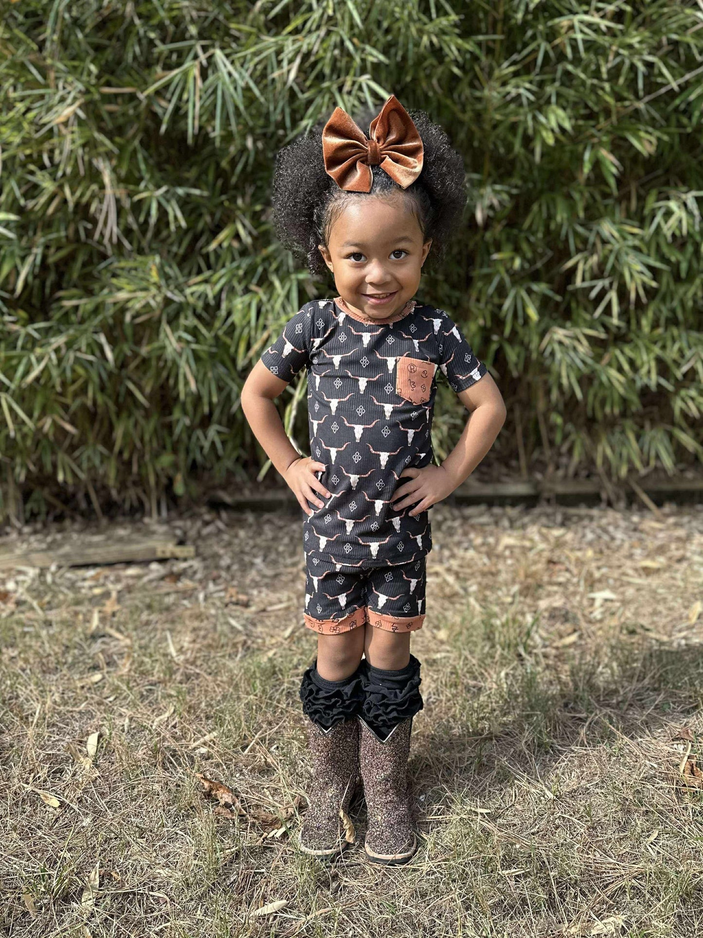 Ranch N Rust Bamboo Short Set