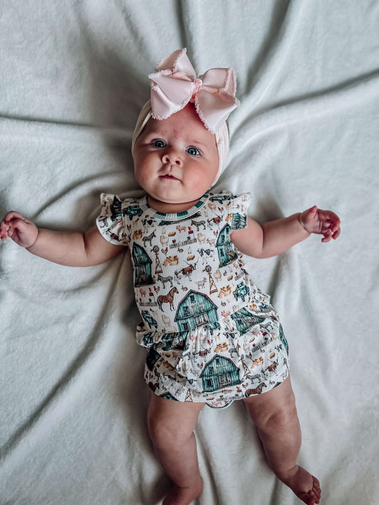 Farm Ribbed Bamboo Skirted Romper