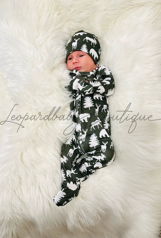 Hunter Woodland Footie Sleeper