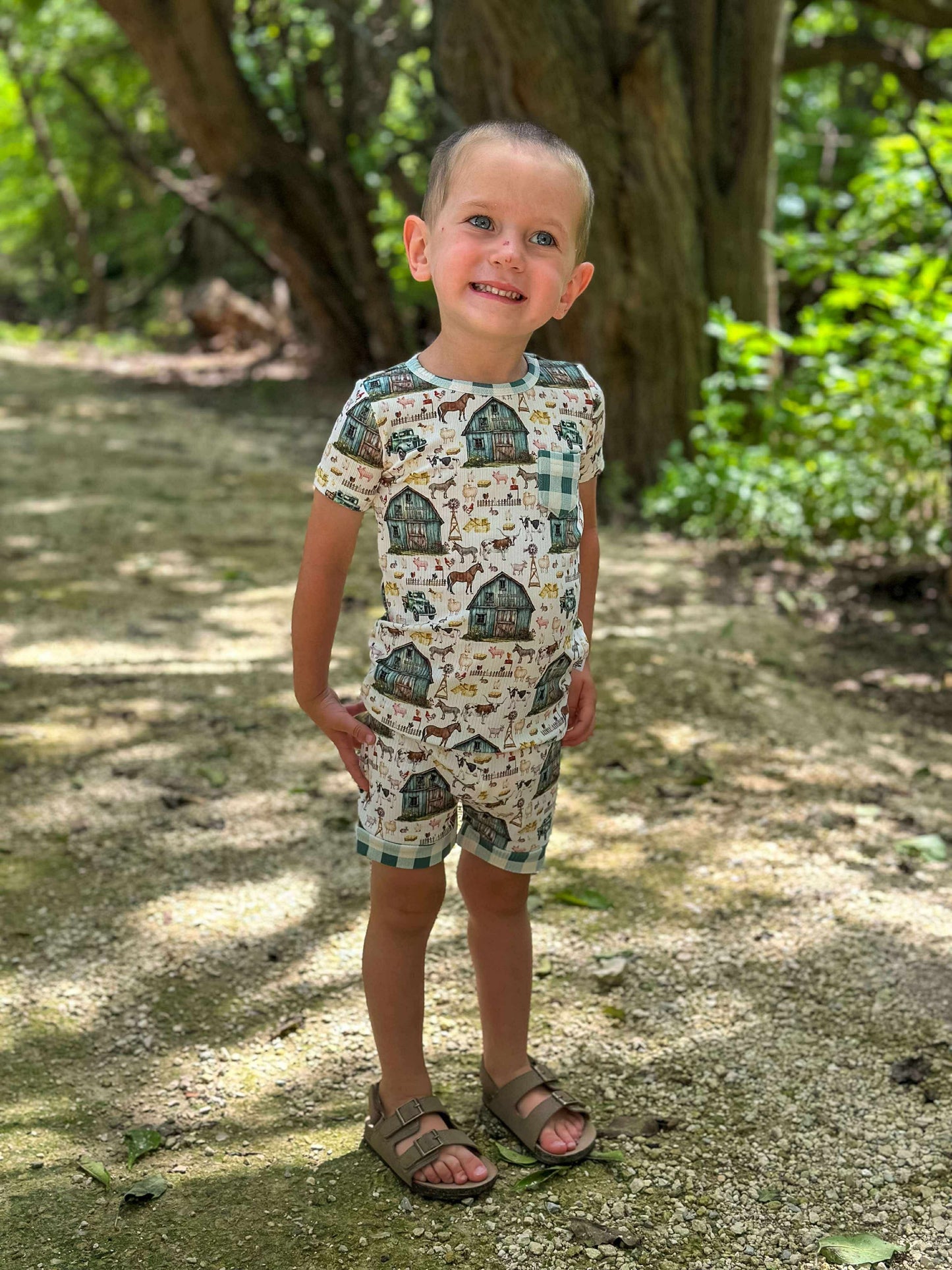 Farm Ribbed Bamboo Short Set