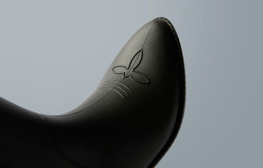 Rubber Cowboy Boots-Adult Black